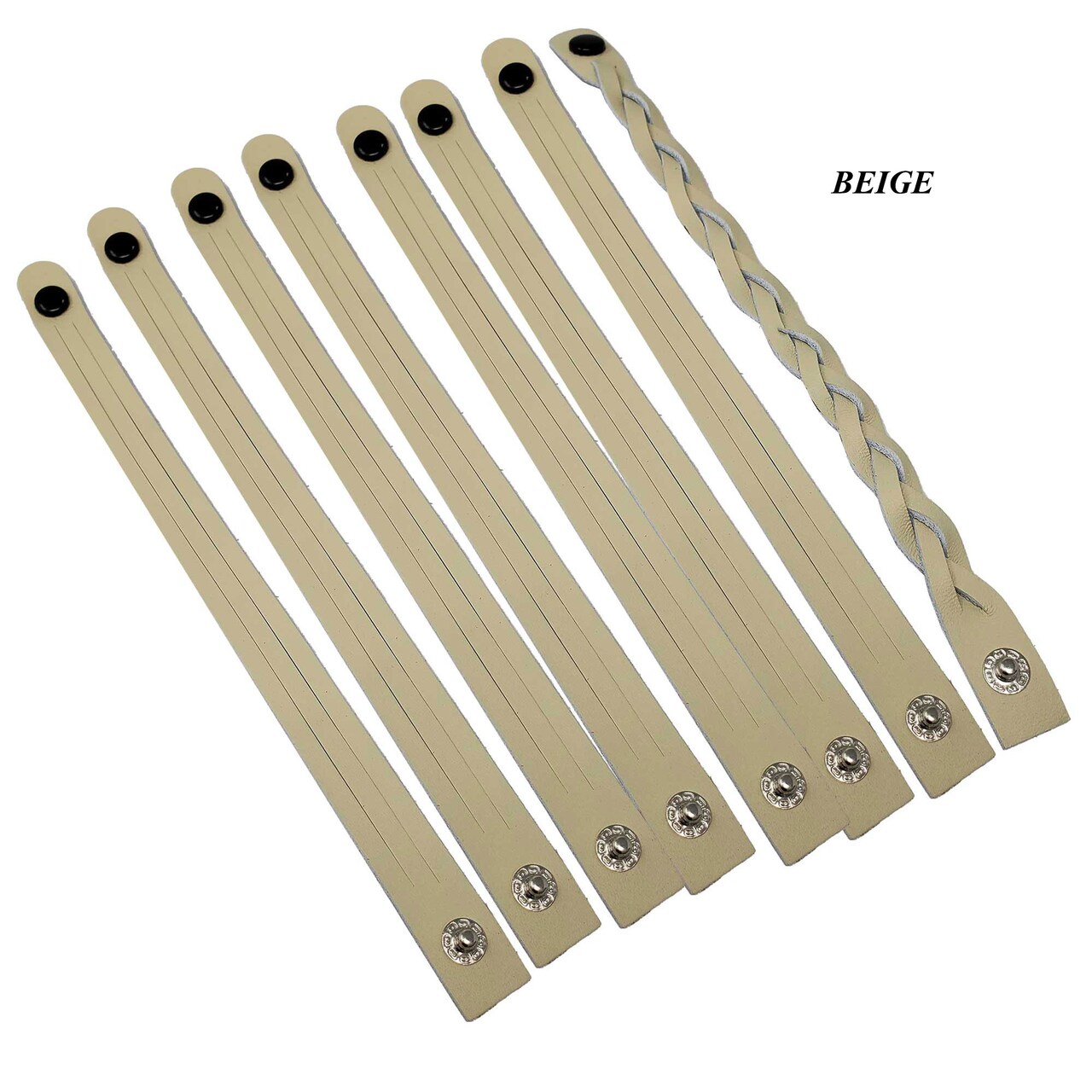 Leather Mystery Braid Bracelet Kit – 8 Pre-Cut DIY Bracelets, Fun Craft Project for Beginners & Crafters